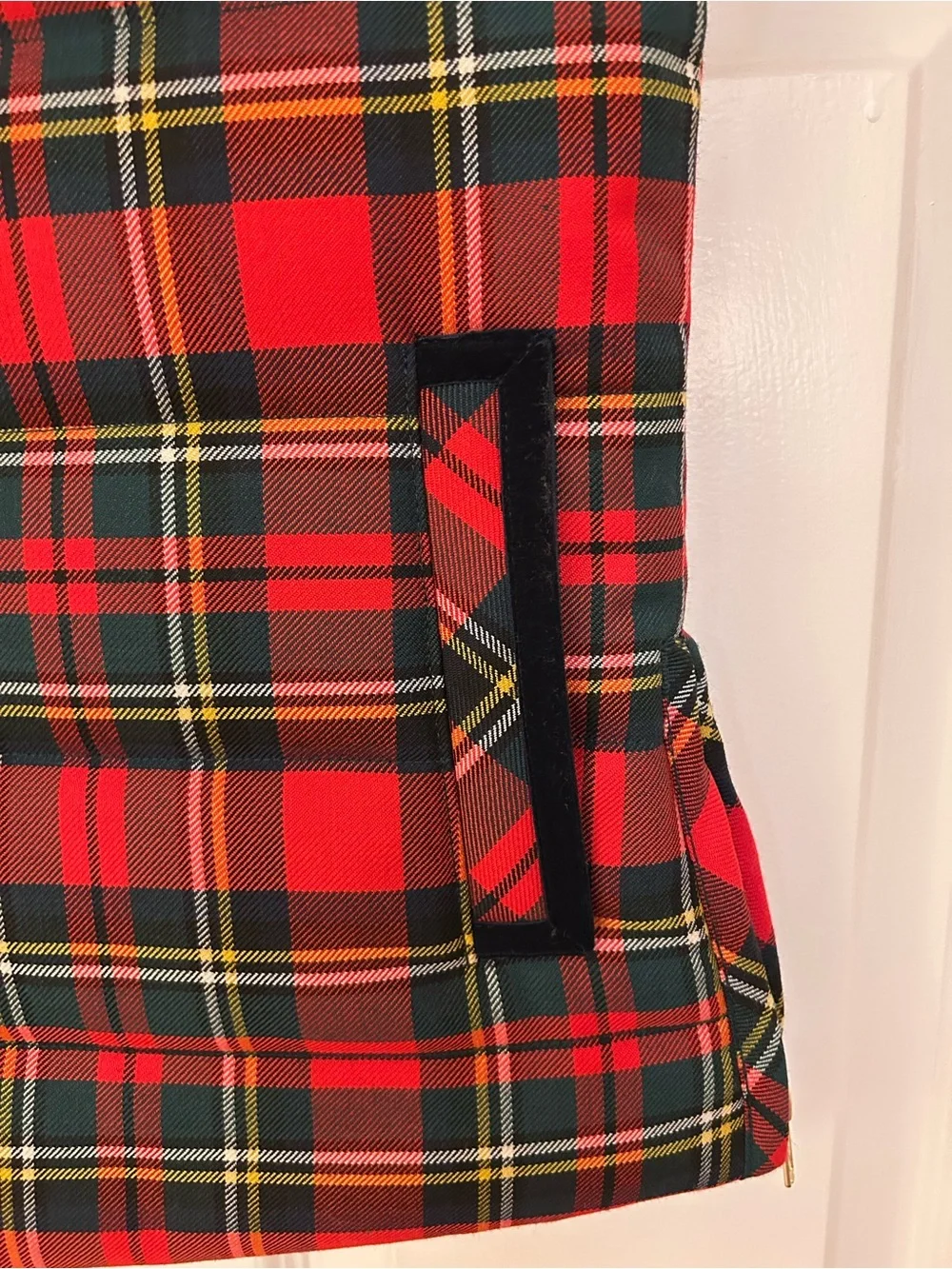 J. Crew Tartan Plaid Mountain Puffer Vest